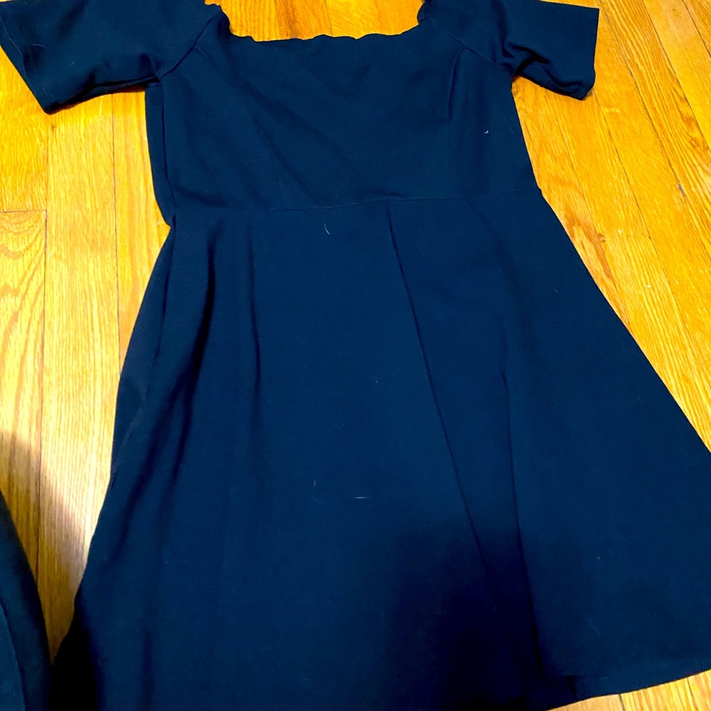 Scalloped little black dress